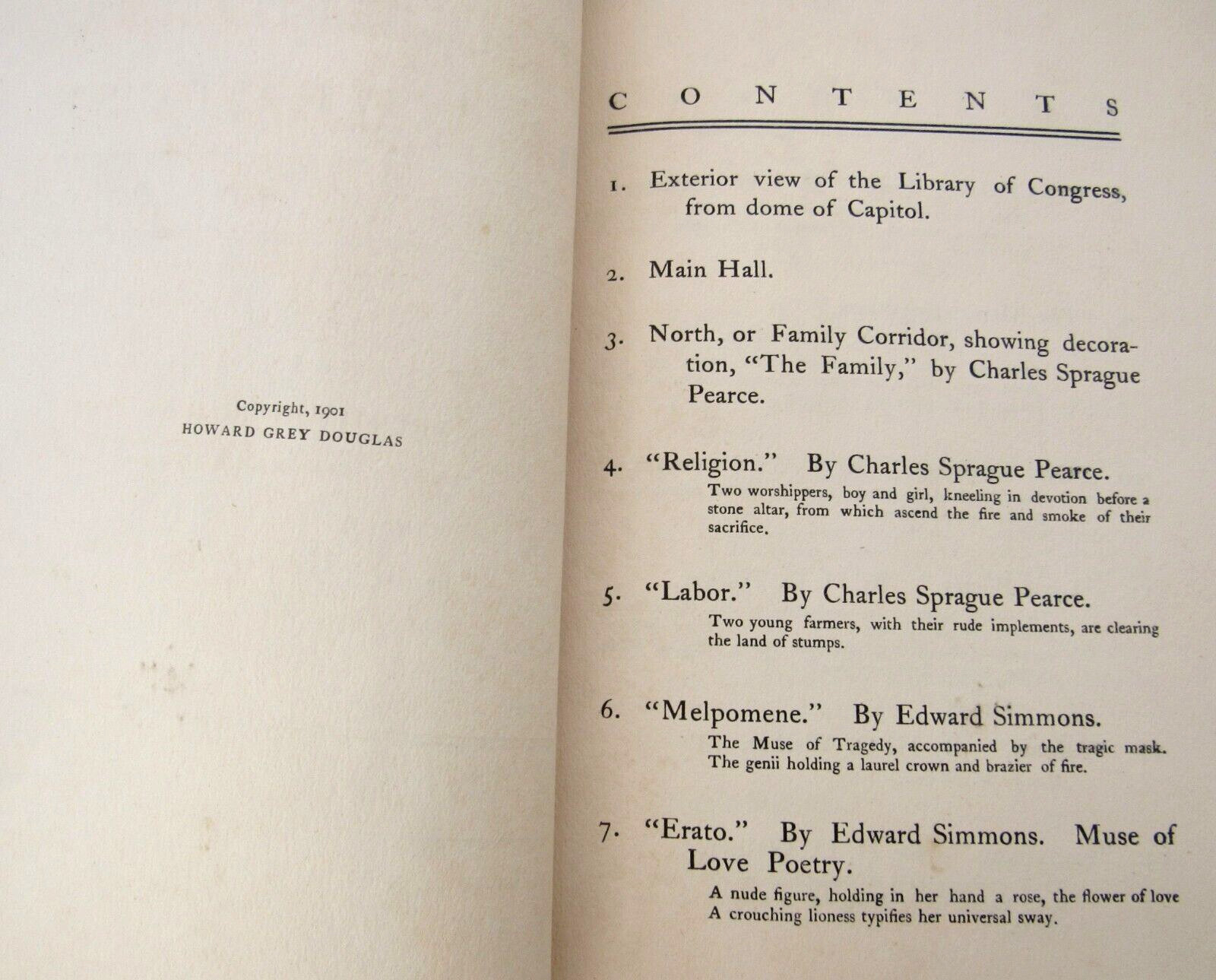 Library Of Congress Washington D. C. Howard Grey Douglas 1901 Softcover