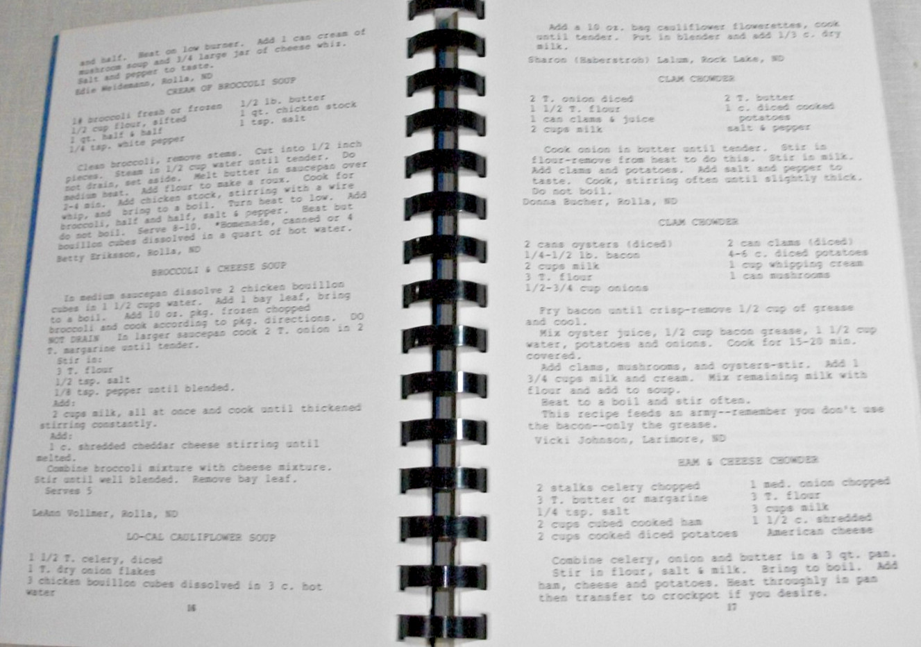 ROLLA ND CENTENNIAL COOKBOOK 1988 NORTH DAKOTA