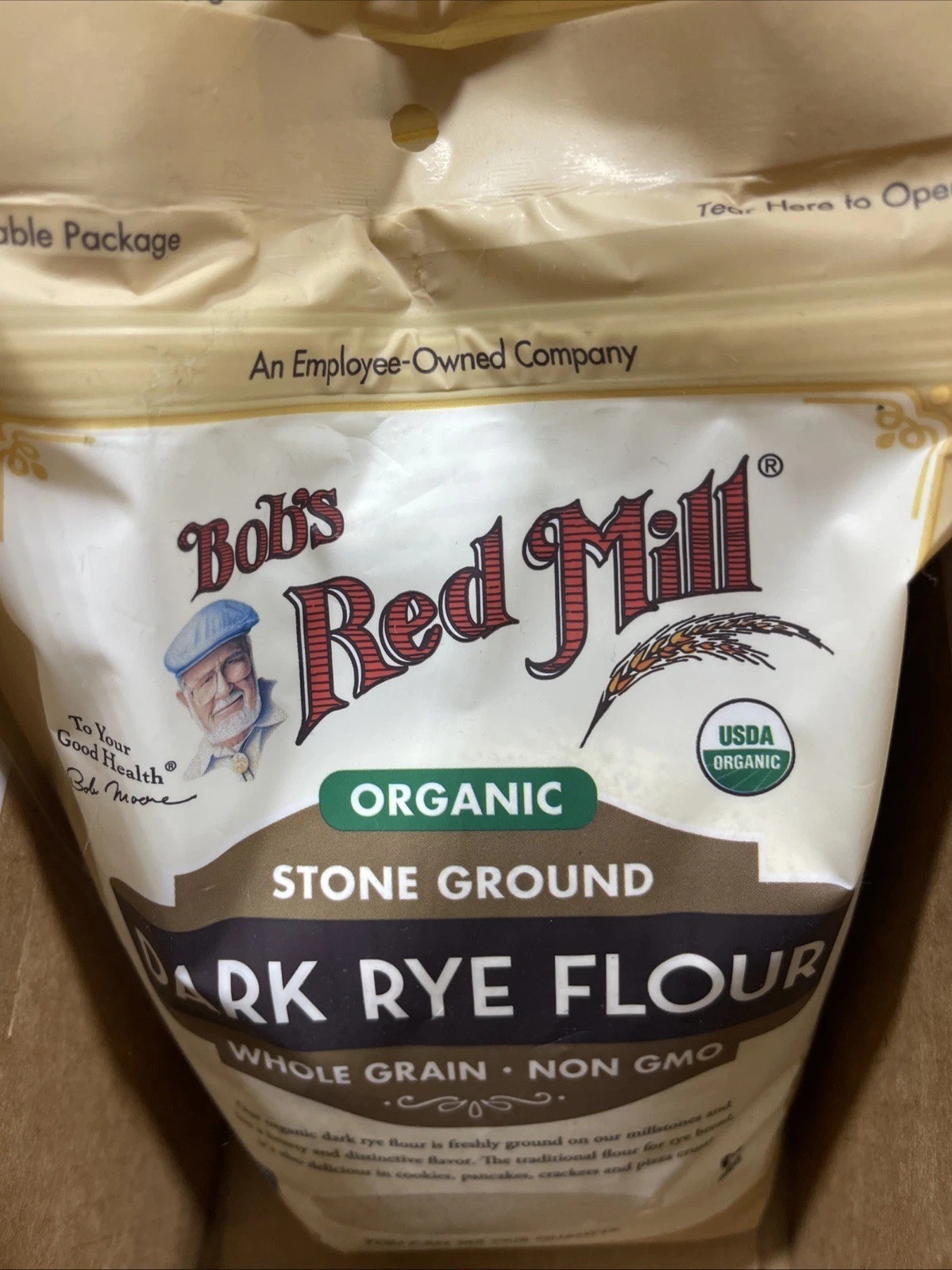 Bob’s Red Mill Organic Dark Rye Flour, 20oz (Pack of 4) – Non GMO, BB: 04/27
