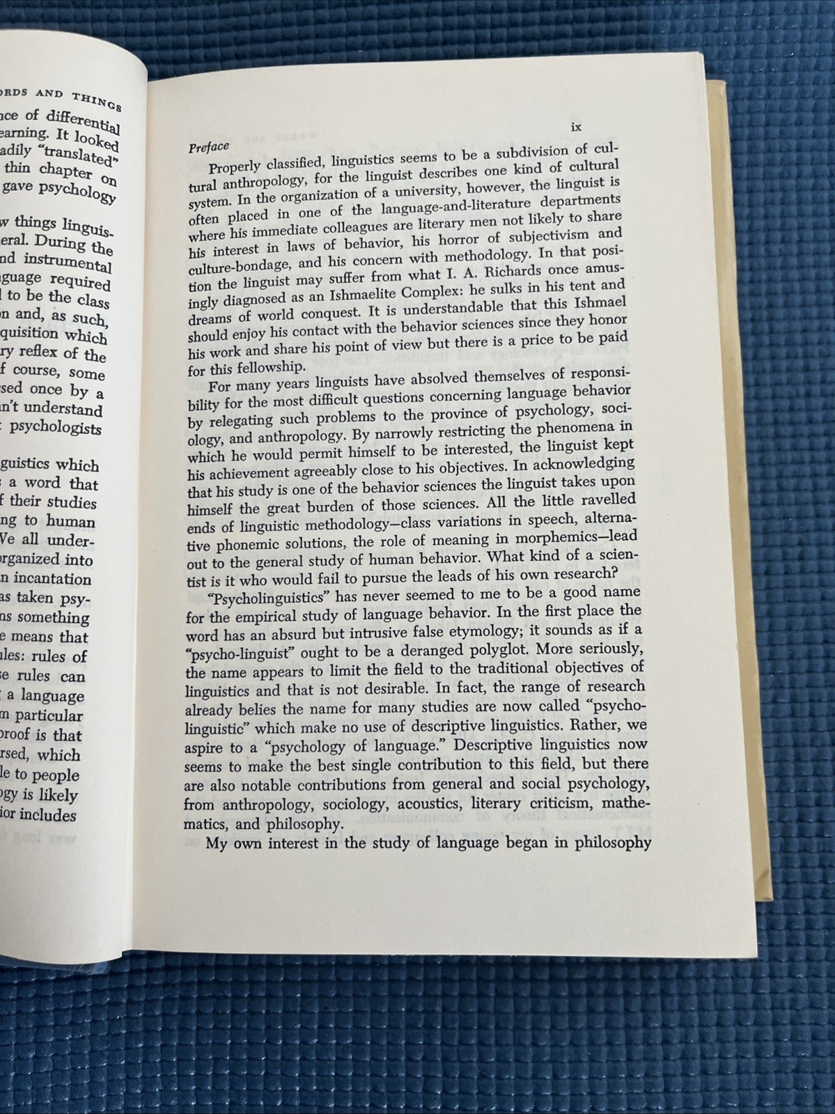 Words and Things Roger Brown Free Press HC + DJ SEVENTH PRINTING 1966