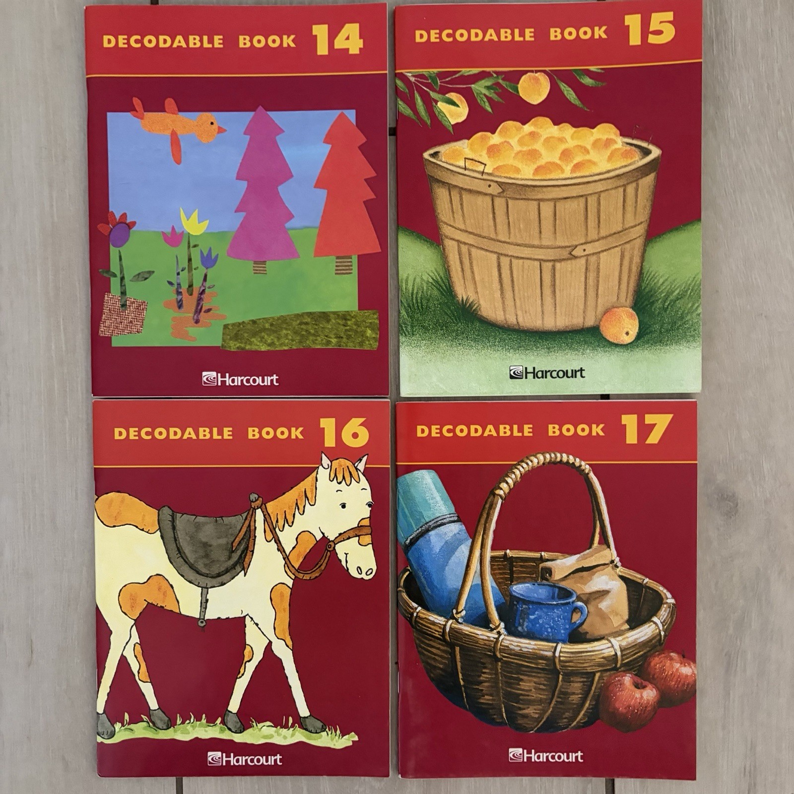 Harcourt Decodable Books Set 14 15 16 17 Early Reader Phonics Softcover Lot Read