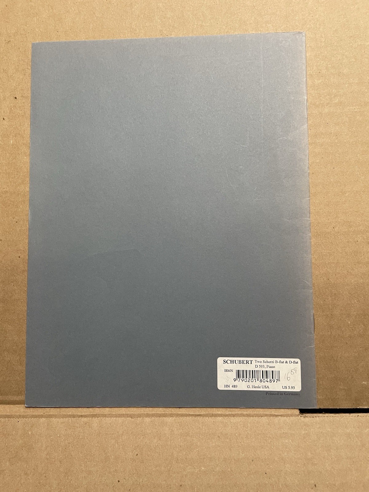 2 Scherzi B flat major and D flat major D 593 Franz Schubert Book [Softcover] Pi