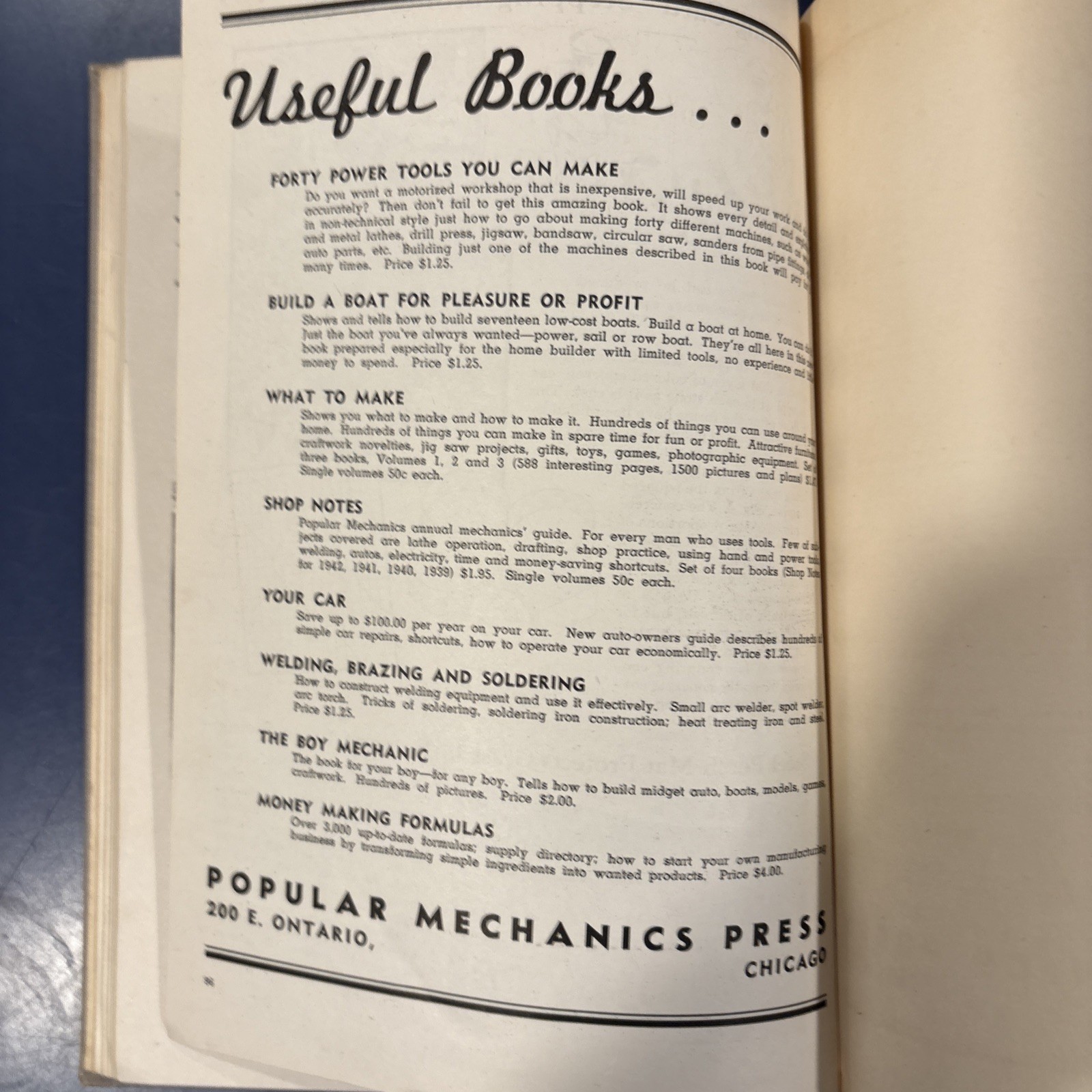 1942 Popular Mechanics Press Garden Book, HC, Chicago