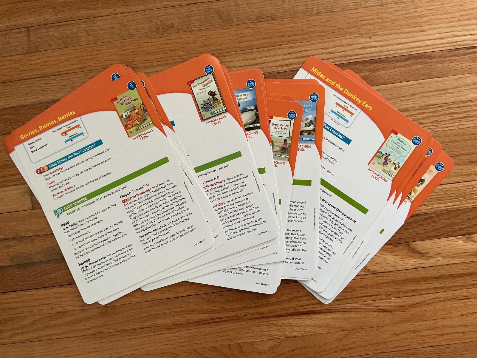 MCGRAW HILL WONDERS LEVELED READER LESSON CARDS-GRADE 3 – APPROACHING LEVEL ONLY