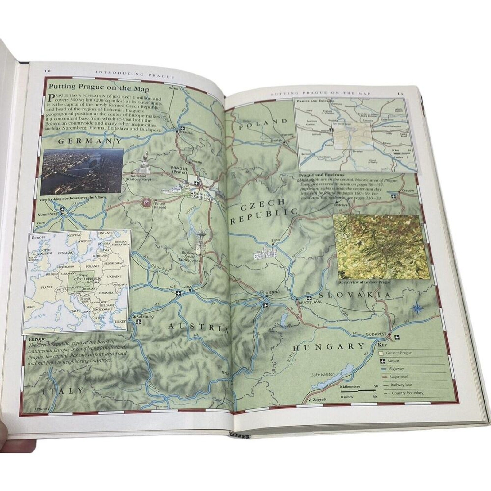 Prague: DK Eyewitness Travel Guides 1st American Ed. 1994 Maps Photos 264 Pages