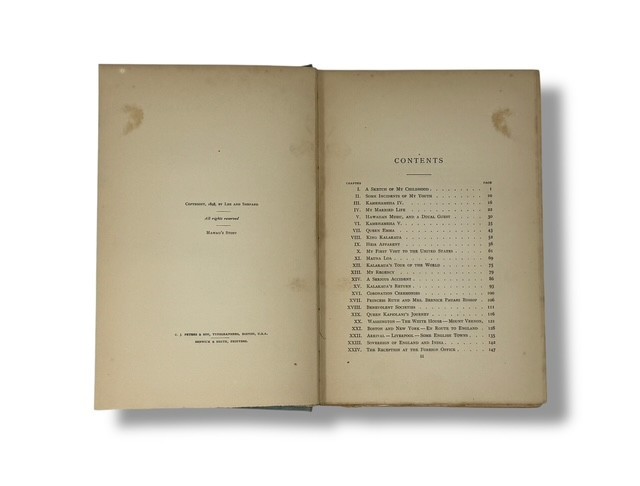 Hawaii’s Story/ Queen Liliuokalani/Lee and Shepard/Boston/ 1898/ First Ed.