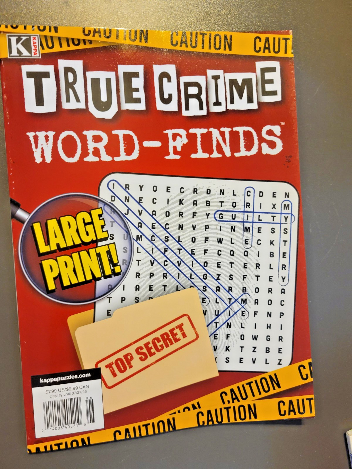 True Crime Word-Finds Large Print Puzzle Book by Kappa