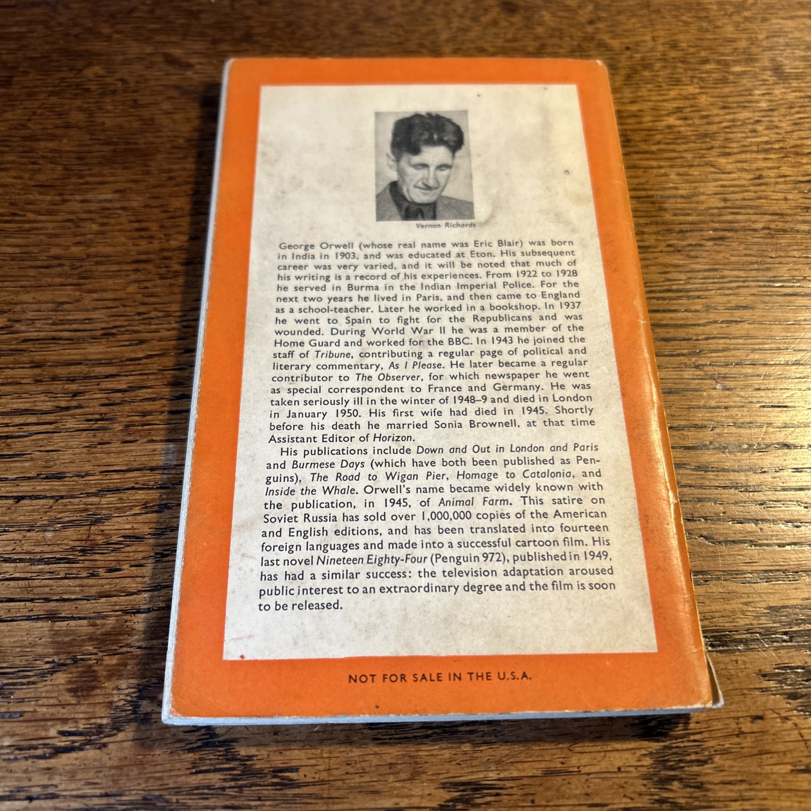 ANIMAL FARM George Orwell – Penguin Paperback No 838 1955