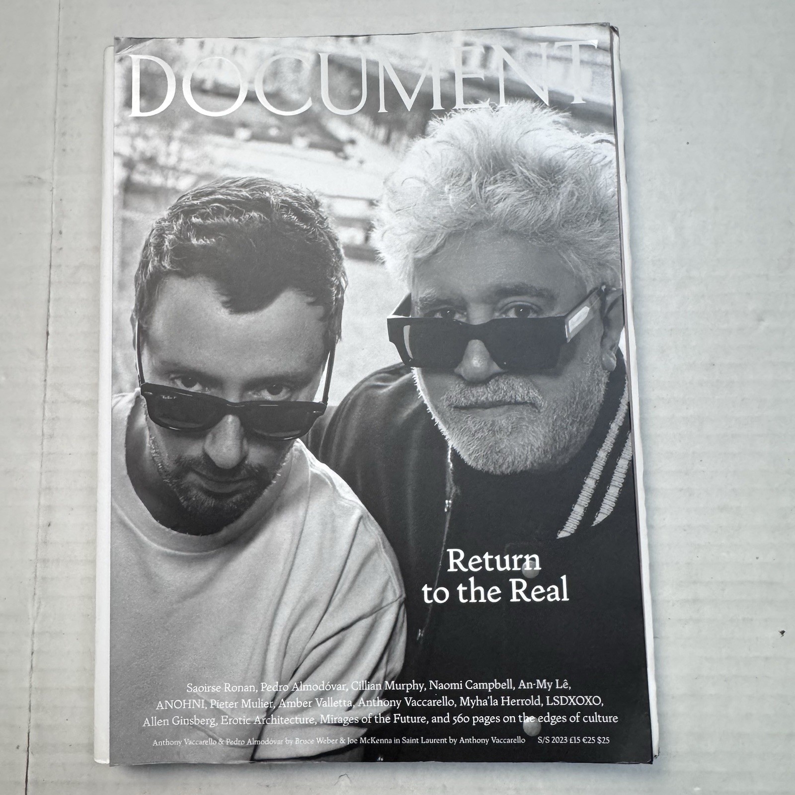 Document Journal #22 Spring/Summer 2023 Fashion Magazine Saint Laurent 560 Pages