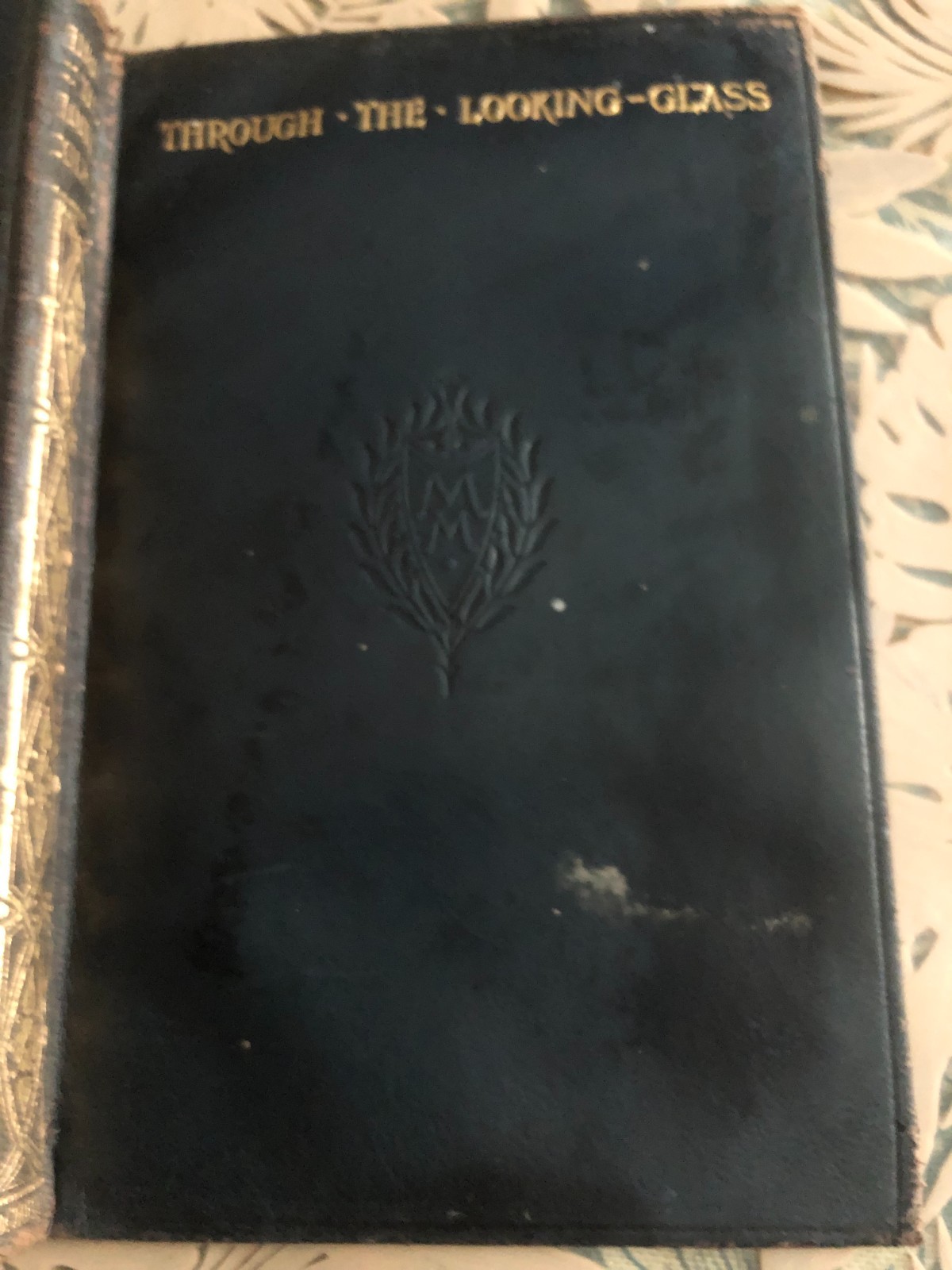 Vintage Through the Looking Glass Lewis Carroll – MacMillan – Leather Bound