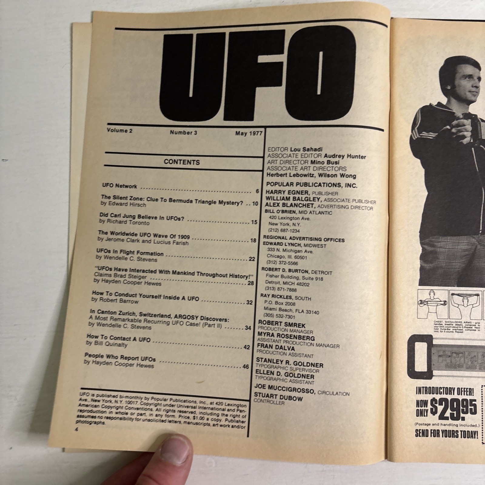 ARGOSY UFO Magazine May 1977 Bermuda Triangle Silent Zone Carl Jung Formation