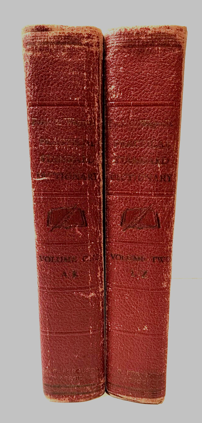 FUNK AND WAGNALLS PRACTICAL STANDARD DICTIONARY OF THE ENGLISH LANGUAGE SET 1945