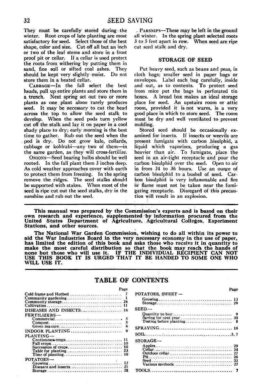 1919 Victory Edition War Gardening And Home Storage of Vegetables
