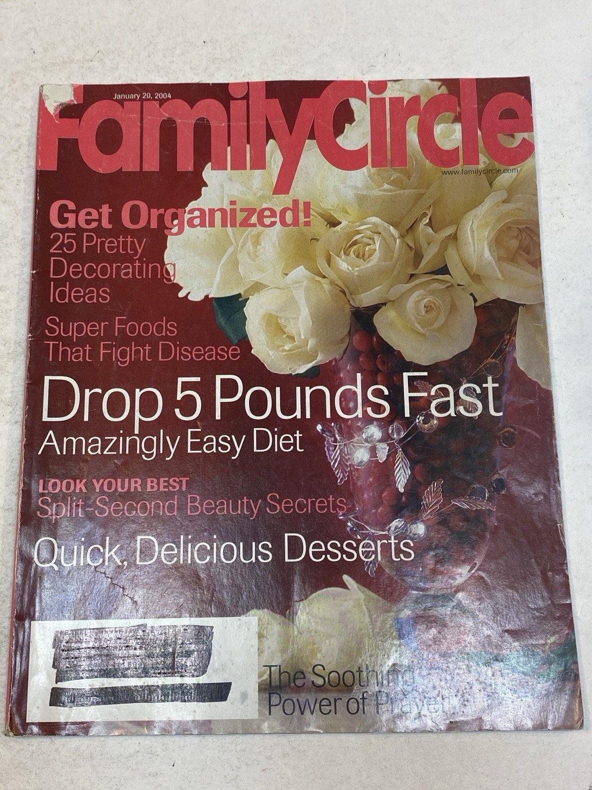 Family Circle Magazine Jan20 2004 Get Organized Drop 5 Pounds Diet Quick Dessert