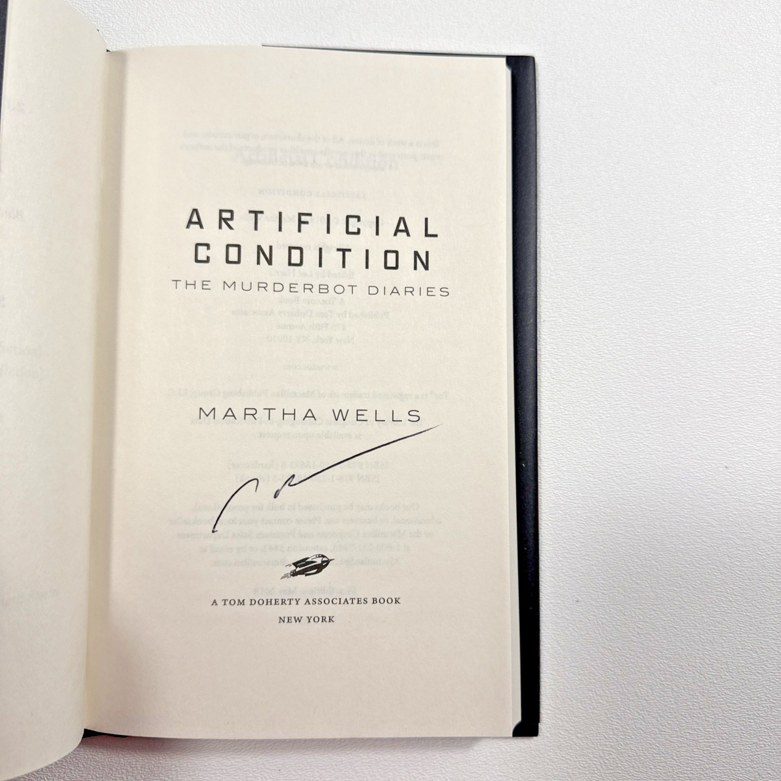 Artificial Condition SIGNED Martha Wells Murderbot Diaries 1st Edition Hardcover