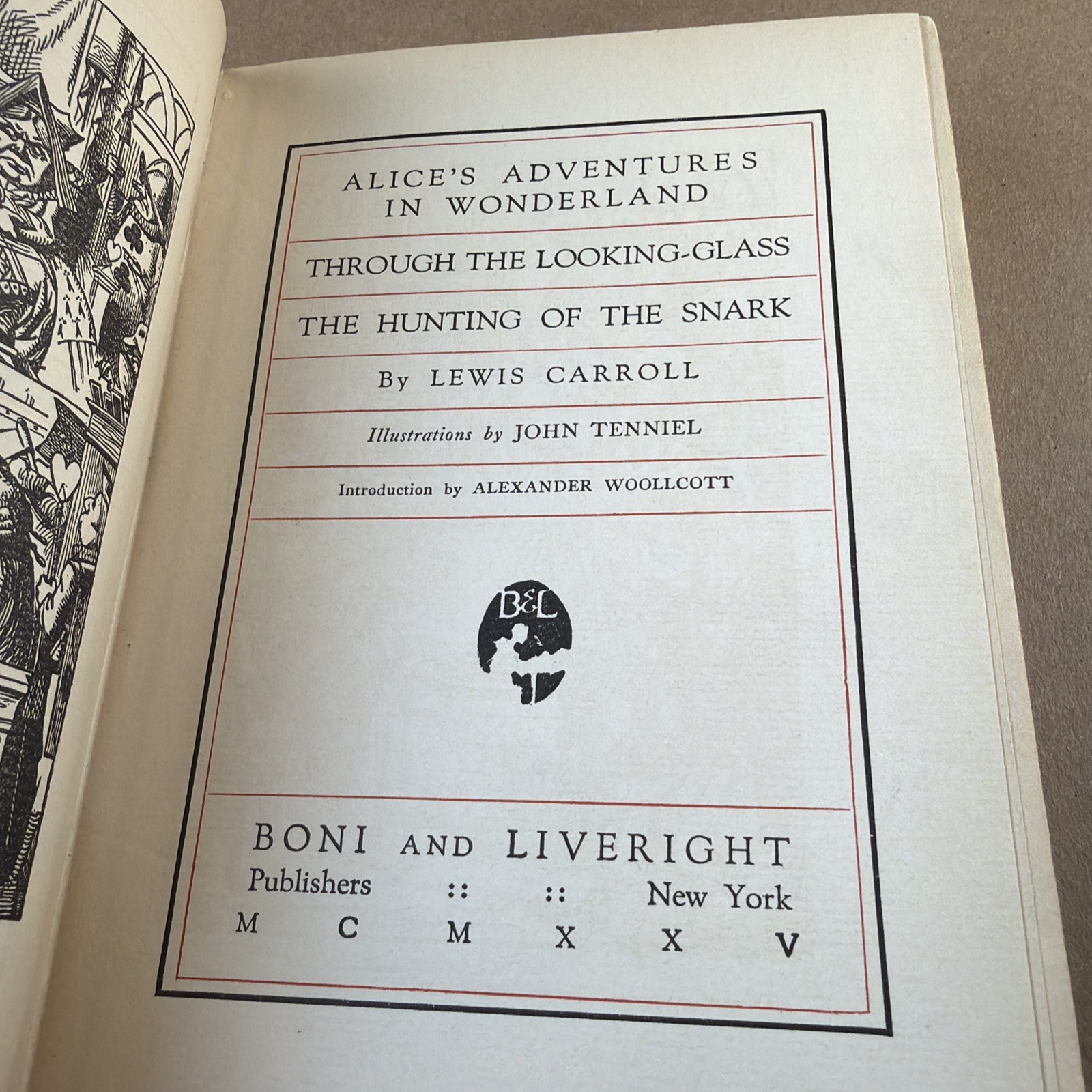 Lewis Carroll Alice in Wonderland Looking-Glass Snark 1925 HC Tenniel