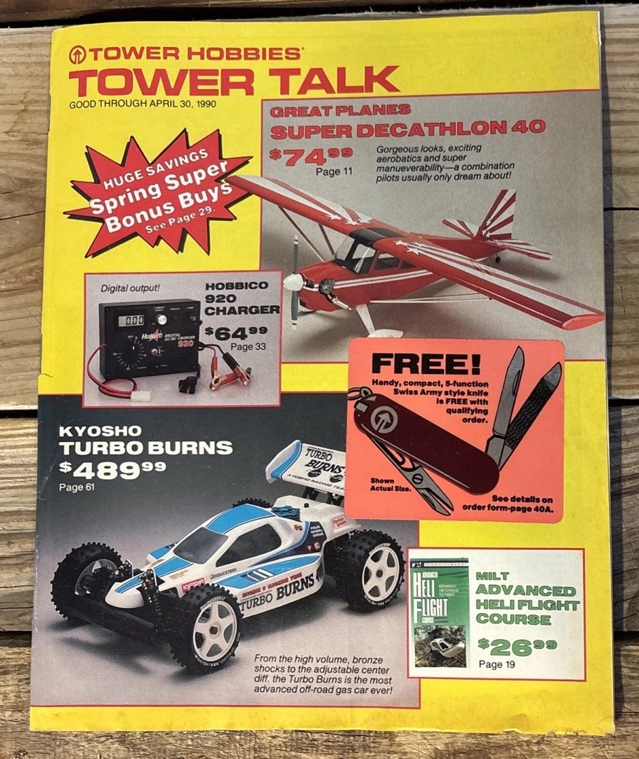 Vtg Spring 1990 Tower Hobbies Tower Talk Catalog RC Cars Planes Electronic