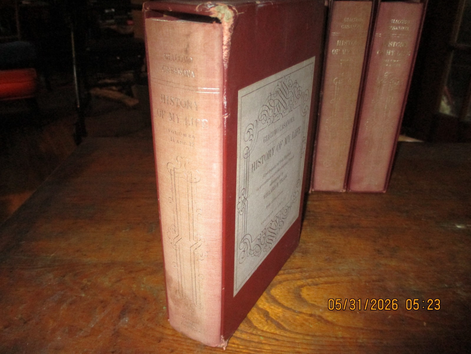 Giacomo Casanova History of My Life Volumes 1-12 (bound in 6.) Slipcased.