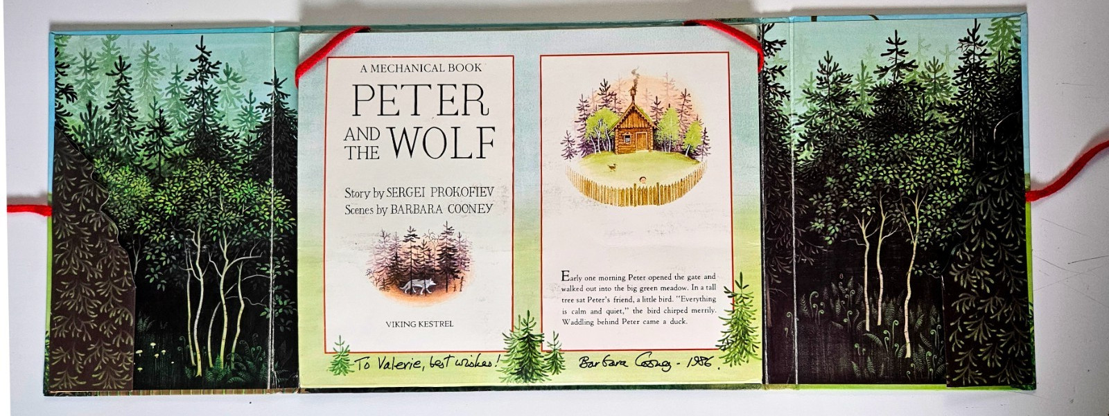 Peter and the Wolf Pop Up Book Barbara Cooney / Prokofiev SIGNED by Artist