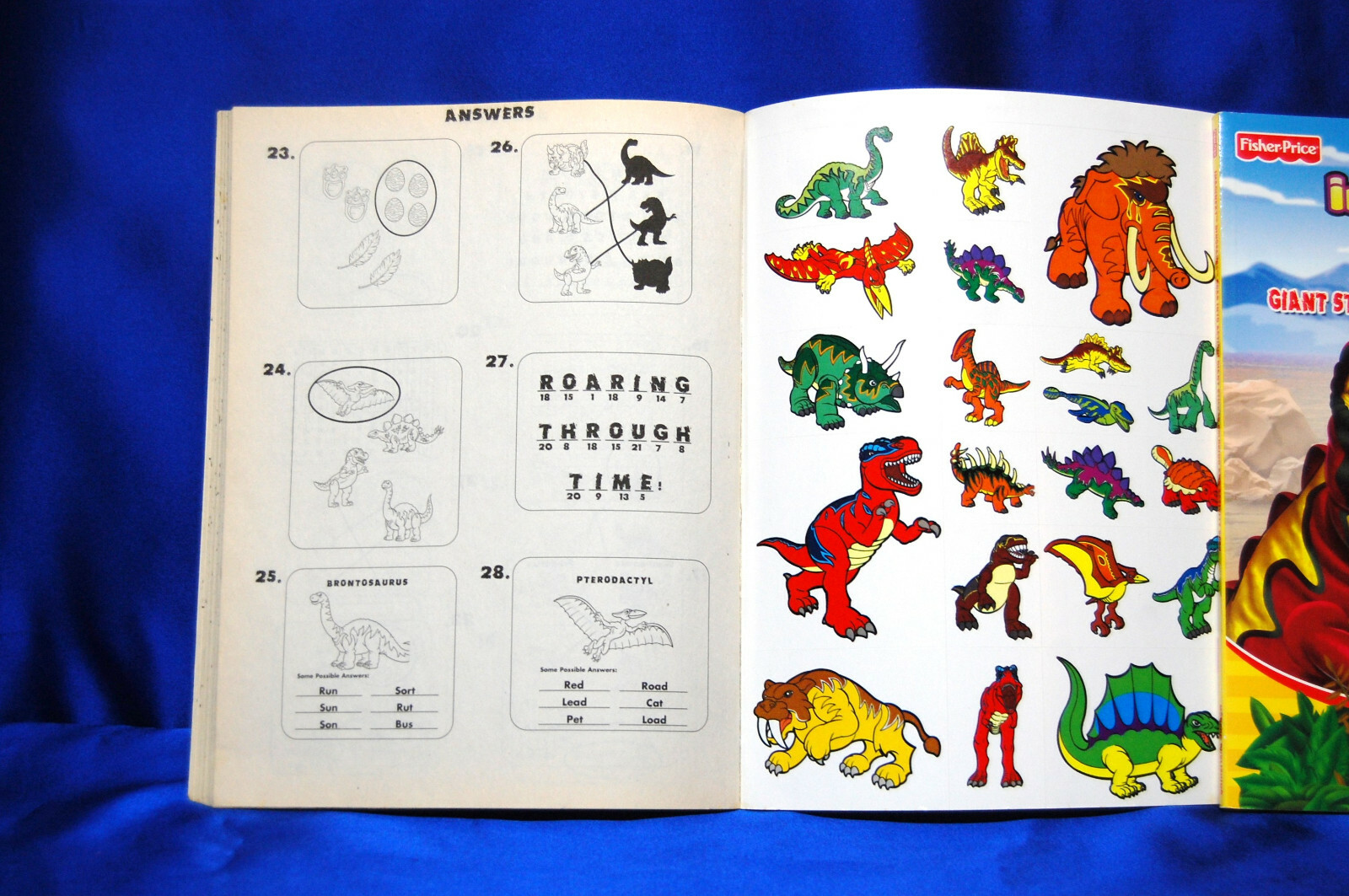 Imaginext Color & Activity Books Dinosaur Puzzles Mazes Roar InTo Action Sticker