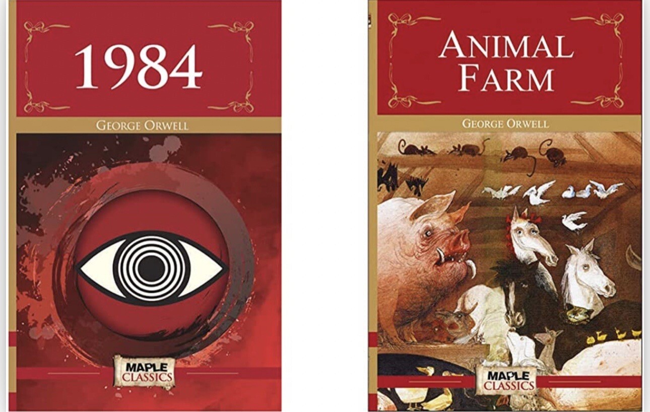 Animal Farm and 1984 by George Orwell, Paperback Set of 2 Book