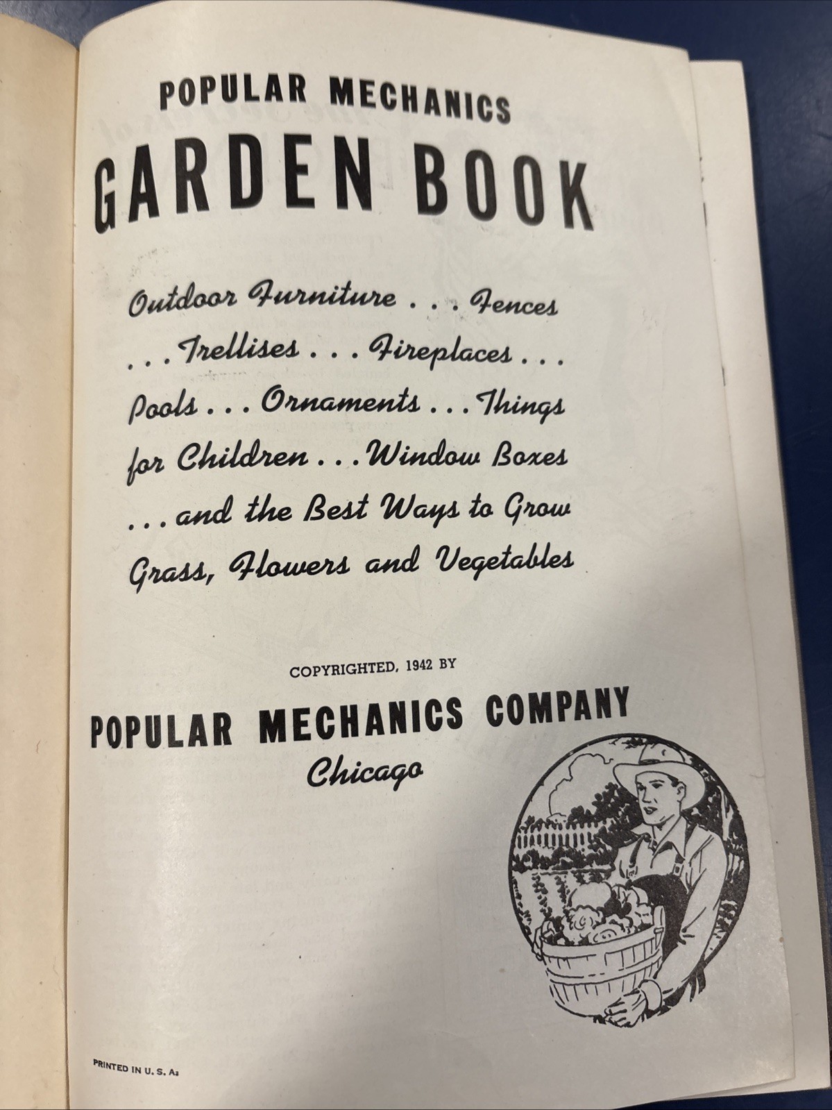 1942 Popular Mechanics Press Garden Book, HC, Chicago