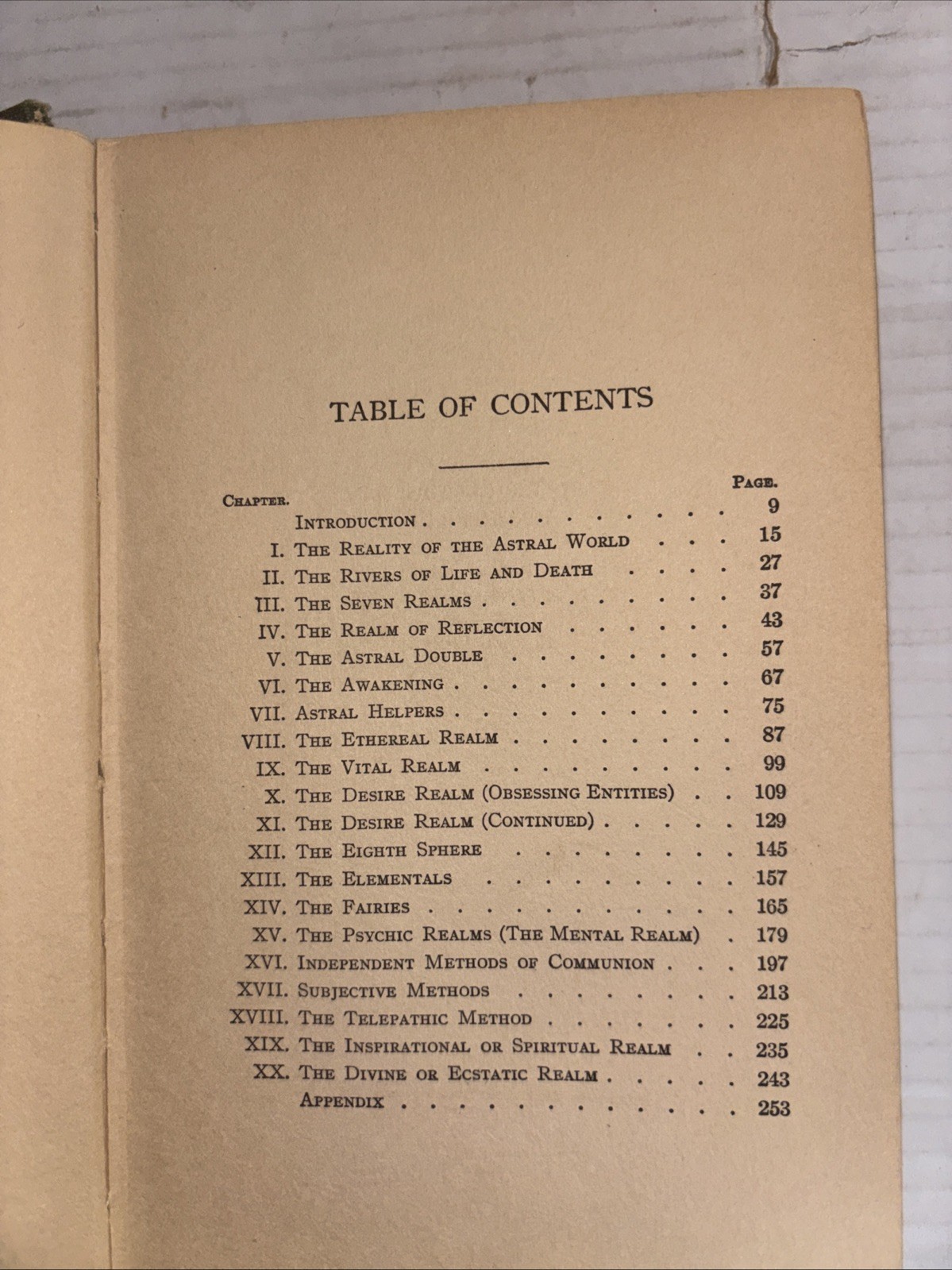 Realms of the Living Dead – Curtiss 1917 1st Printing Hardcover Mysticism Occult