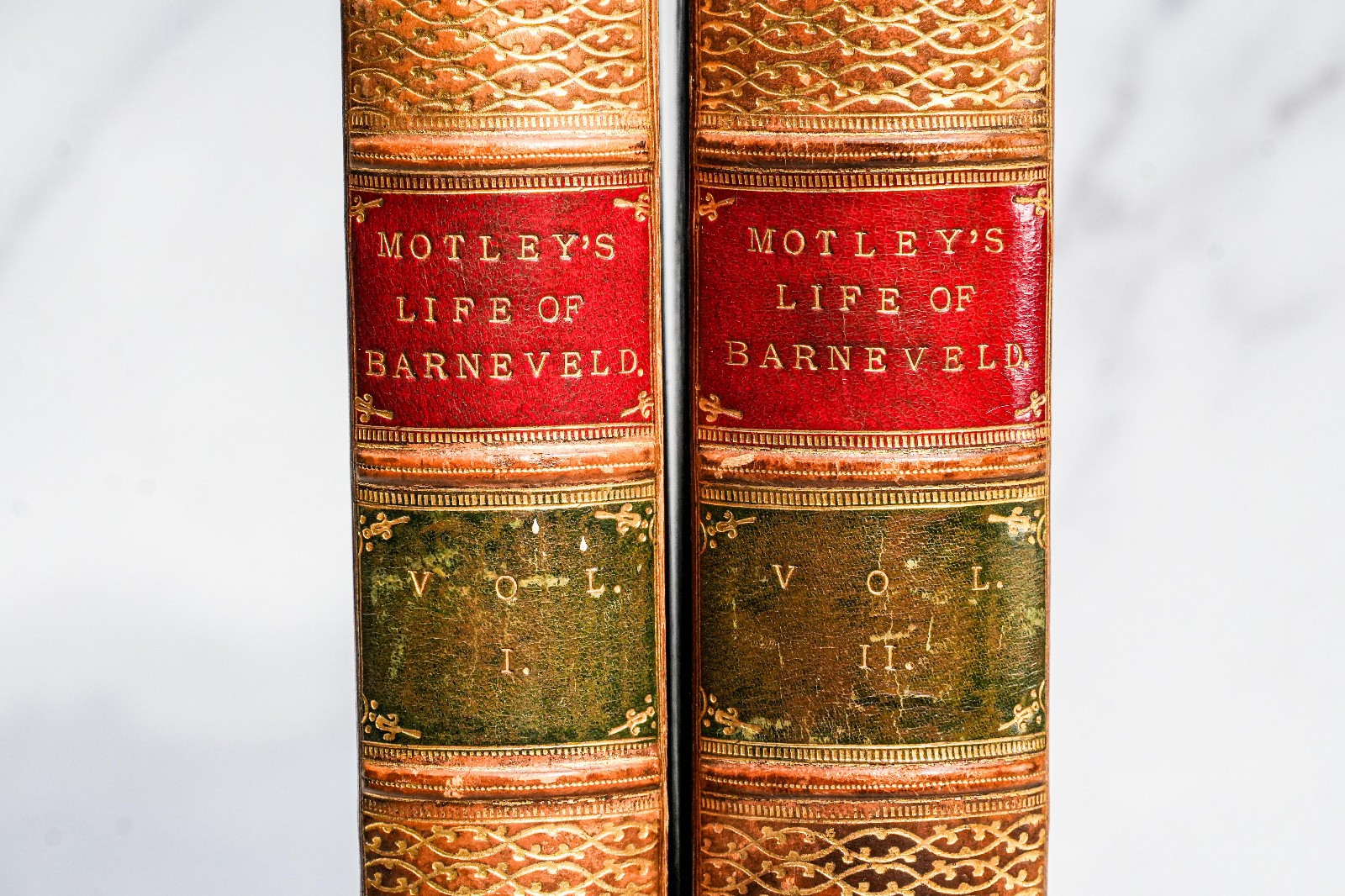 Life and Death John Barneveld Holland John Motely Full Leather Antique Books