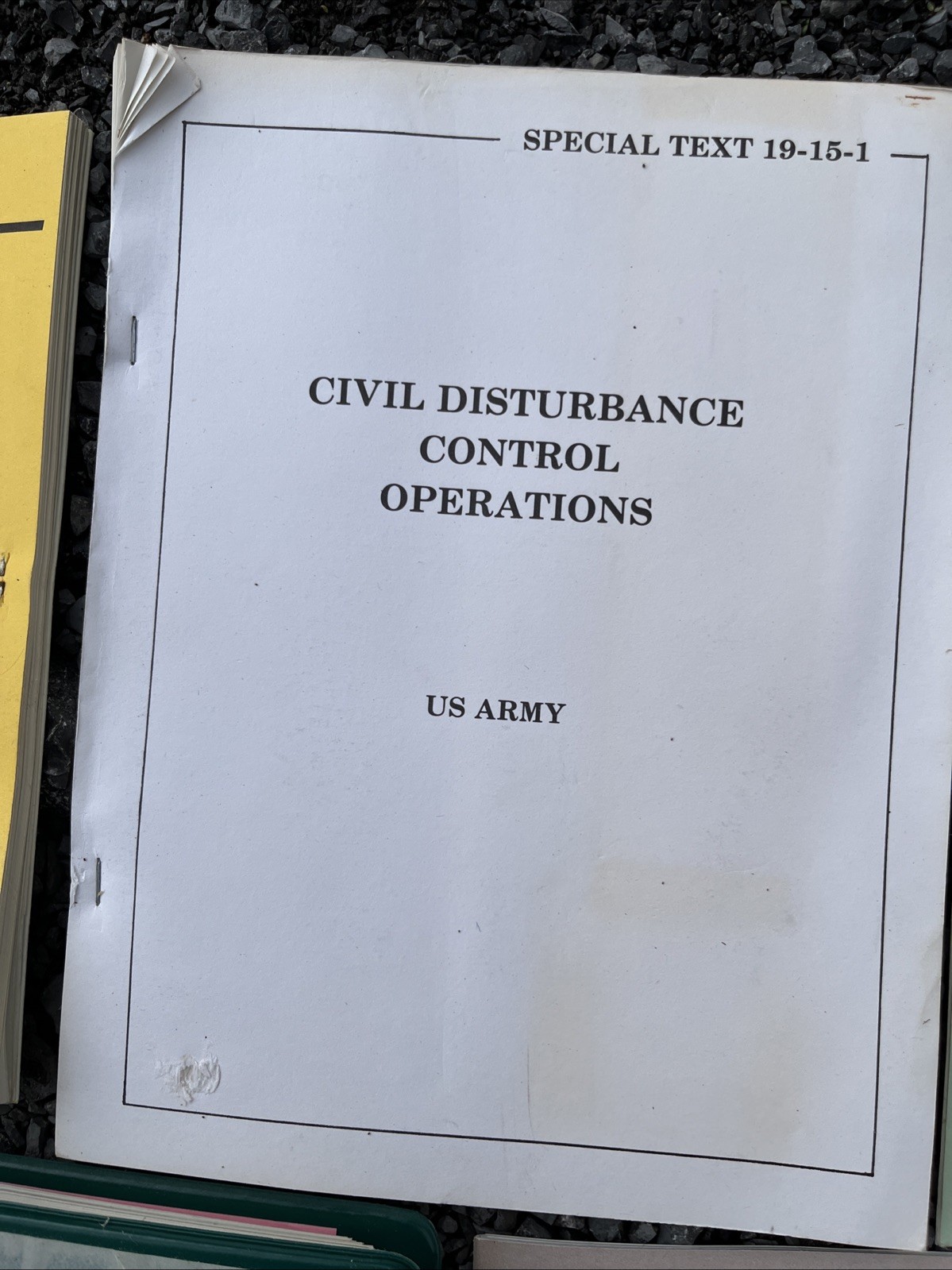 Vintage US Army Fort McClellan Student Guide Binder Pages Lot