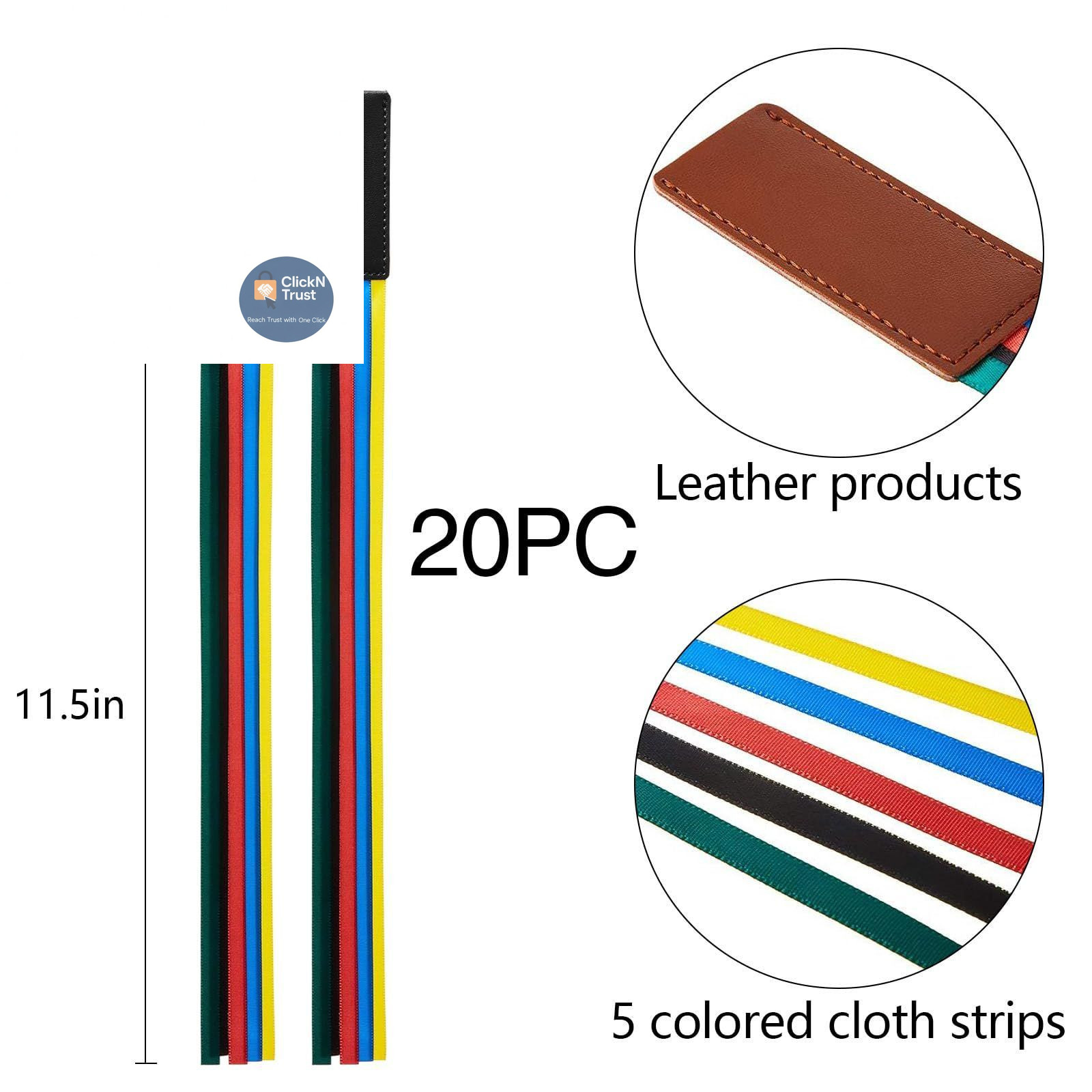 20Pcs Bible Ribbon Bookmark 7 x 3 cm (2.75 x 1.18 inches), Multi-colored