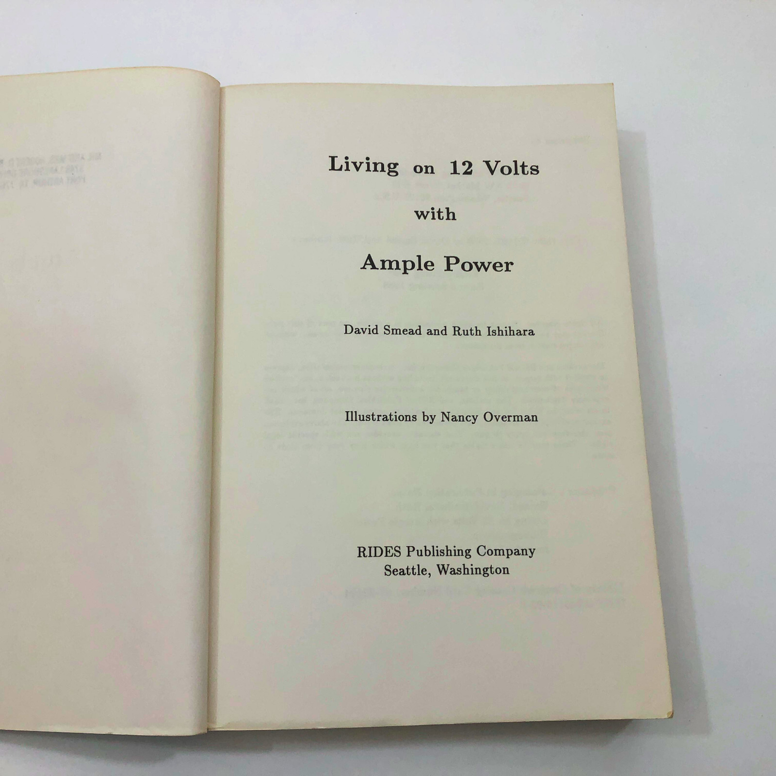Living on 12 Volts With Ample Power Paperback by Smead & Ishihara PB 3rd Edition