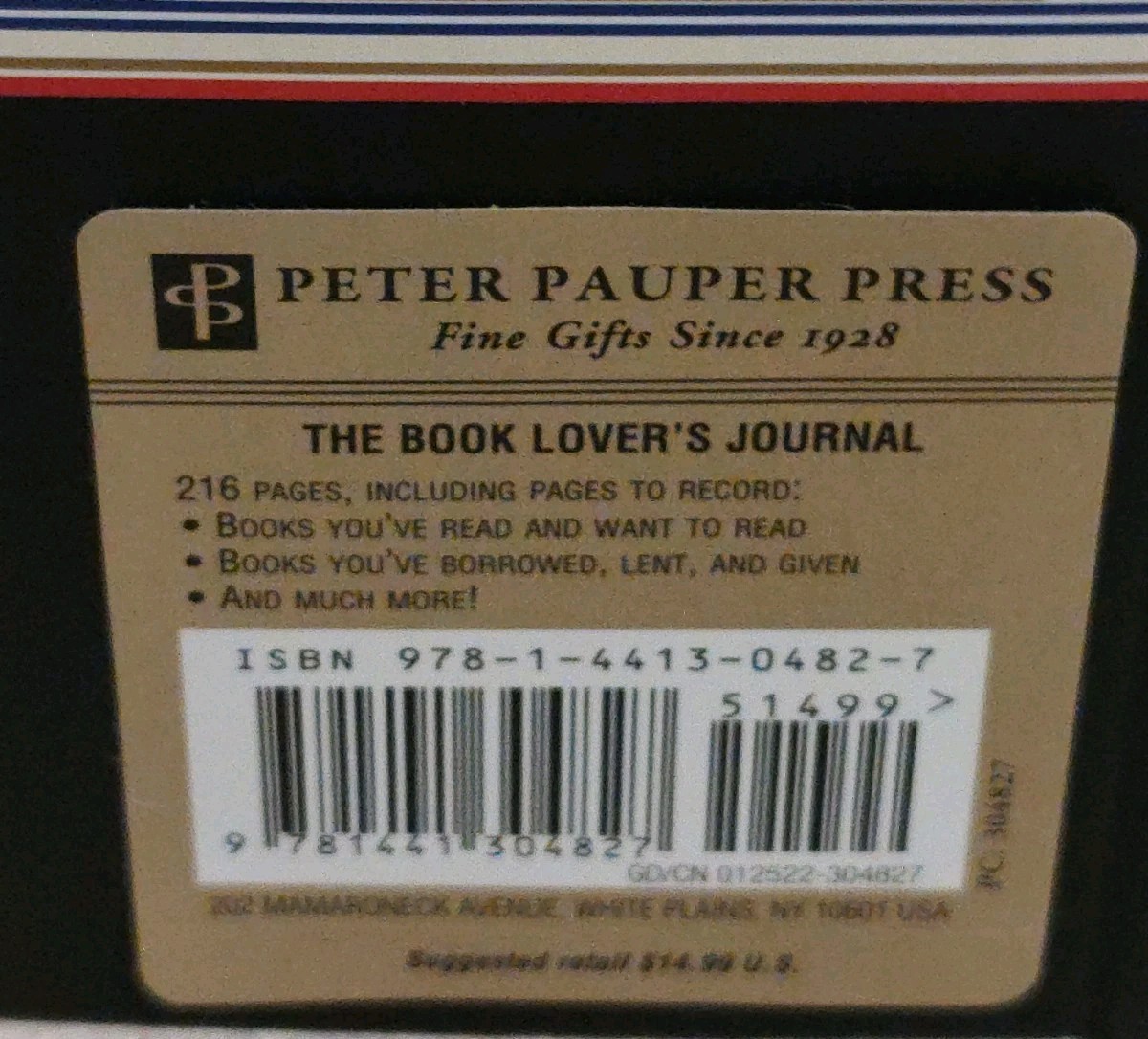 The Book Lover’s Journal My Personal Reading Record 216 Pages to Record Pauper