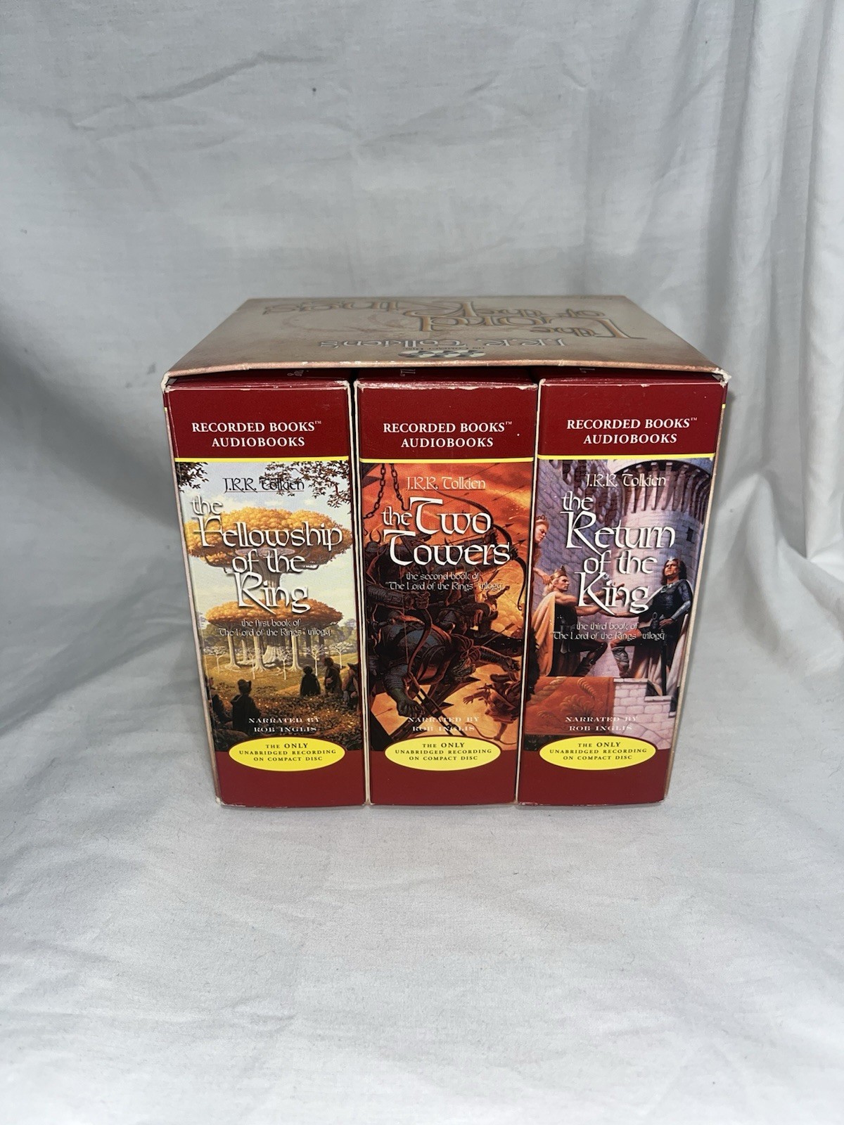 Lord of the Rings Trilogy Gift Box Set J.R.R. Tolkien CDs Unabridged Audiobooks!