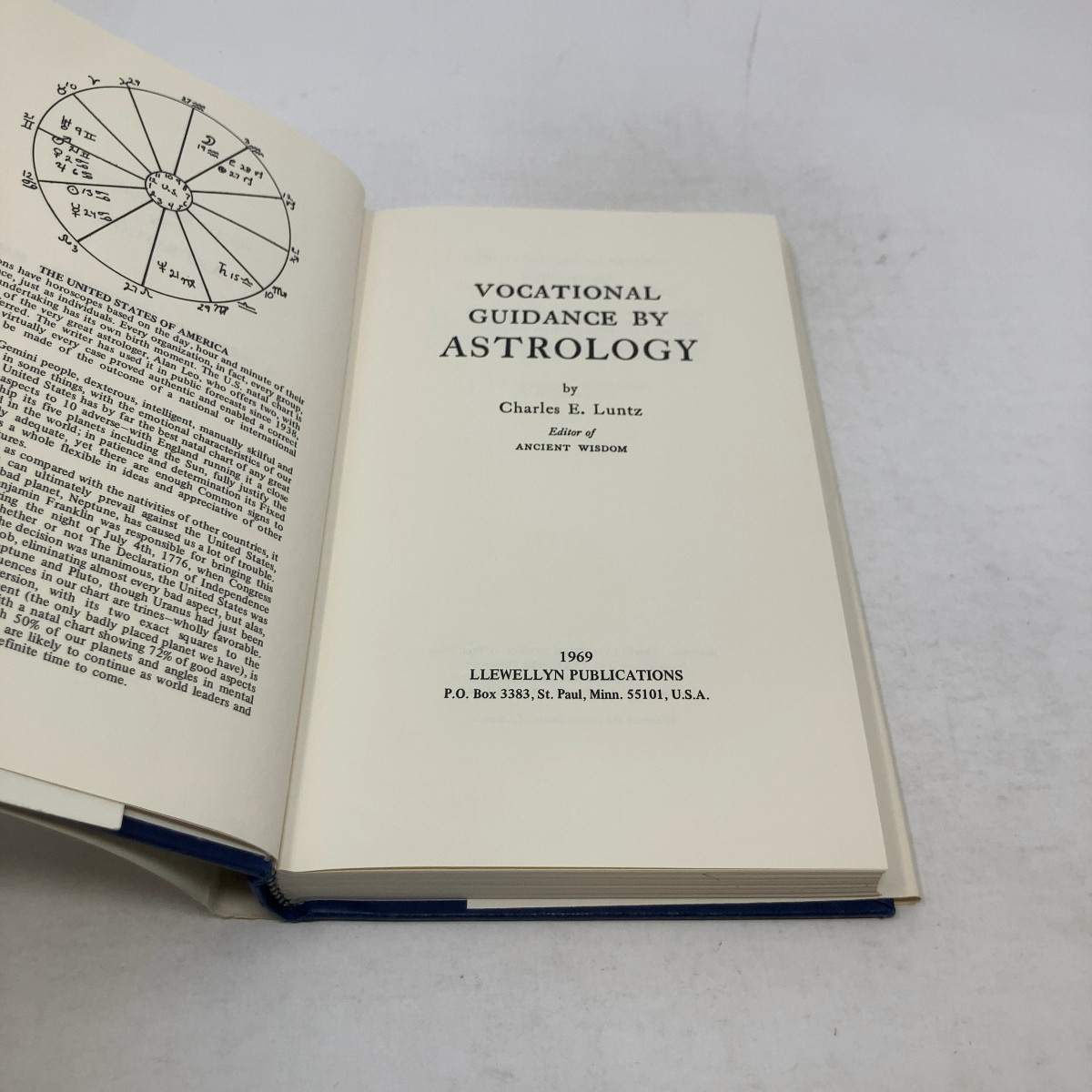 Vocational Guidance by Astrology by Charles E. Luntz HC 2nd Edition Very Good 1