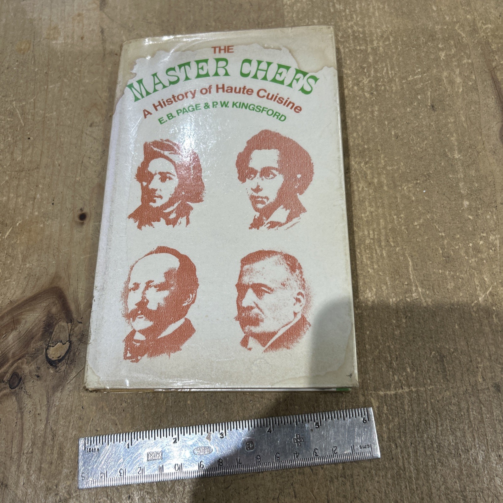 The Master Chefs Edward Page & P. Kingsford HC DJ water stained cover exlib