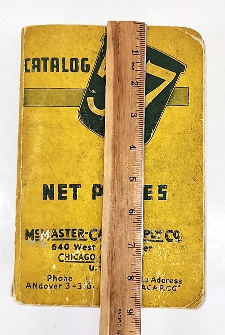 Vintage McMaster Carr Supple Co Catalog 57 Copyright 1950 (1600 Pages) Tools