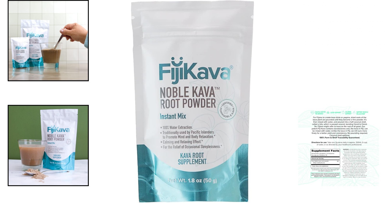 Instant Kava Kava Powder 50g – Kava Root Powder with High Kavalactone Conte…
