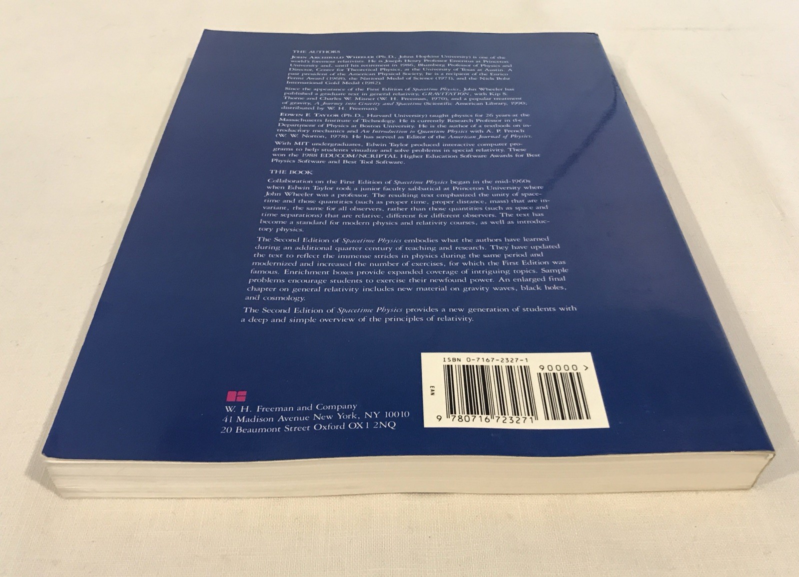 Spacetime Physics Paperback Book By Edwin F Taylor New Unread Copy
