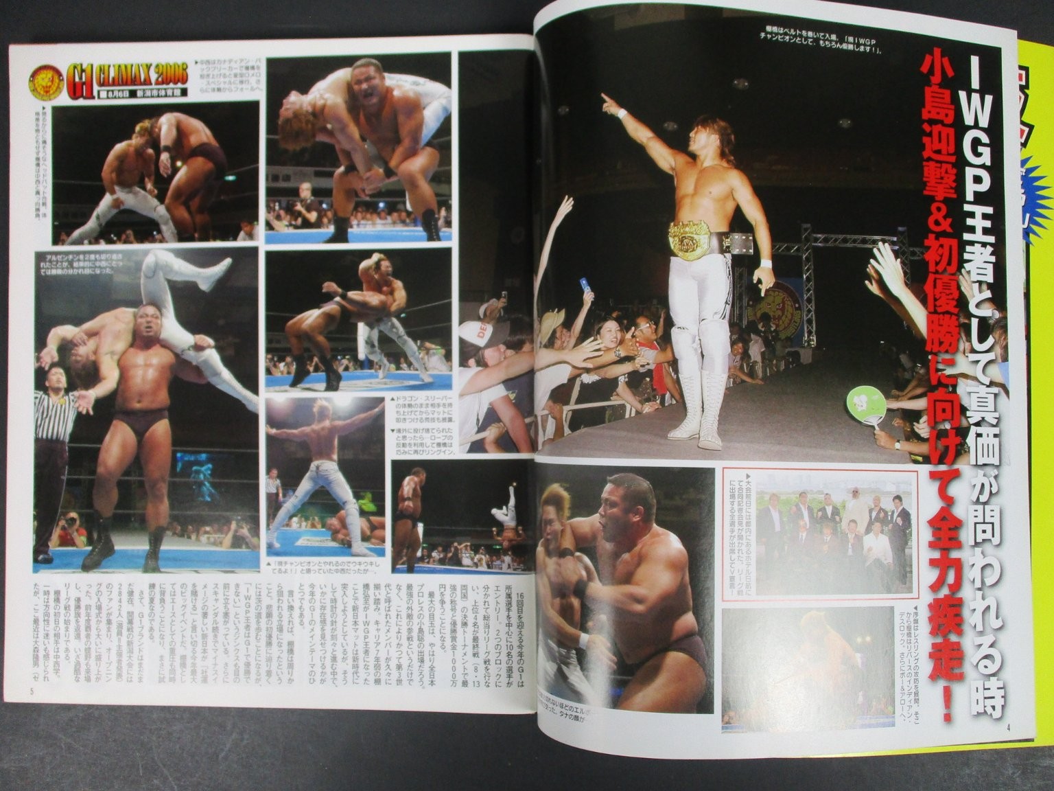 Weekly Gong Japanese Pro Wrestling Magazine 08/23/2006 Issue 1138 G1 Climax MMA