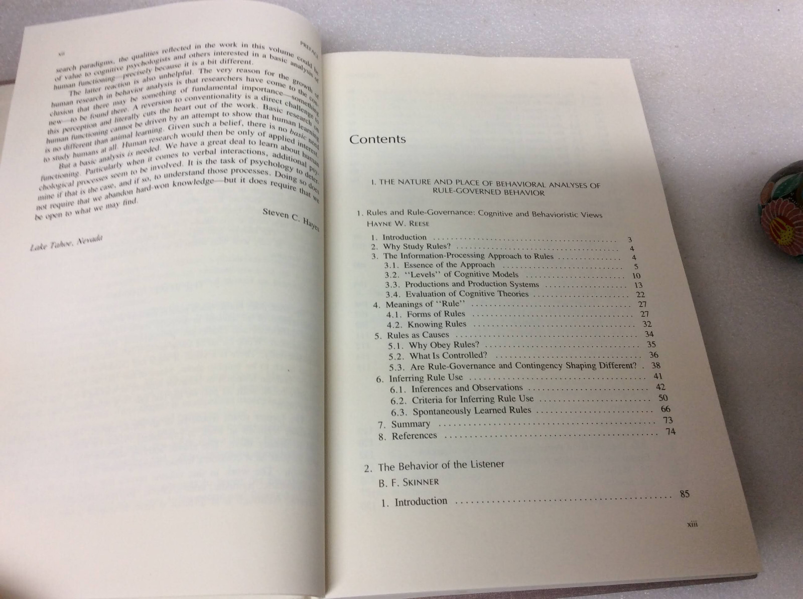 Rule-Governed Behavior: Cognition, Contingencie…by Steven C. Hayes 1989 HC VG