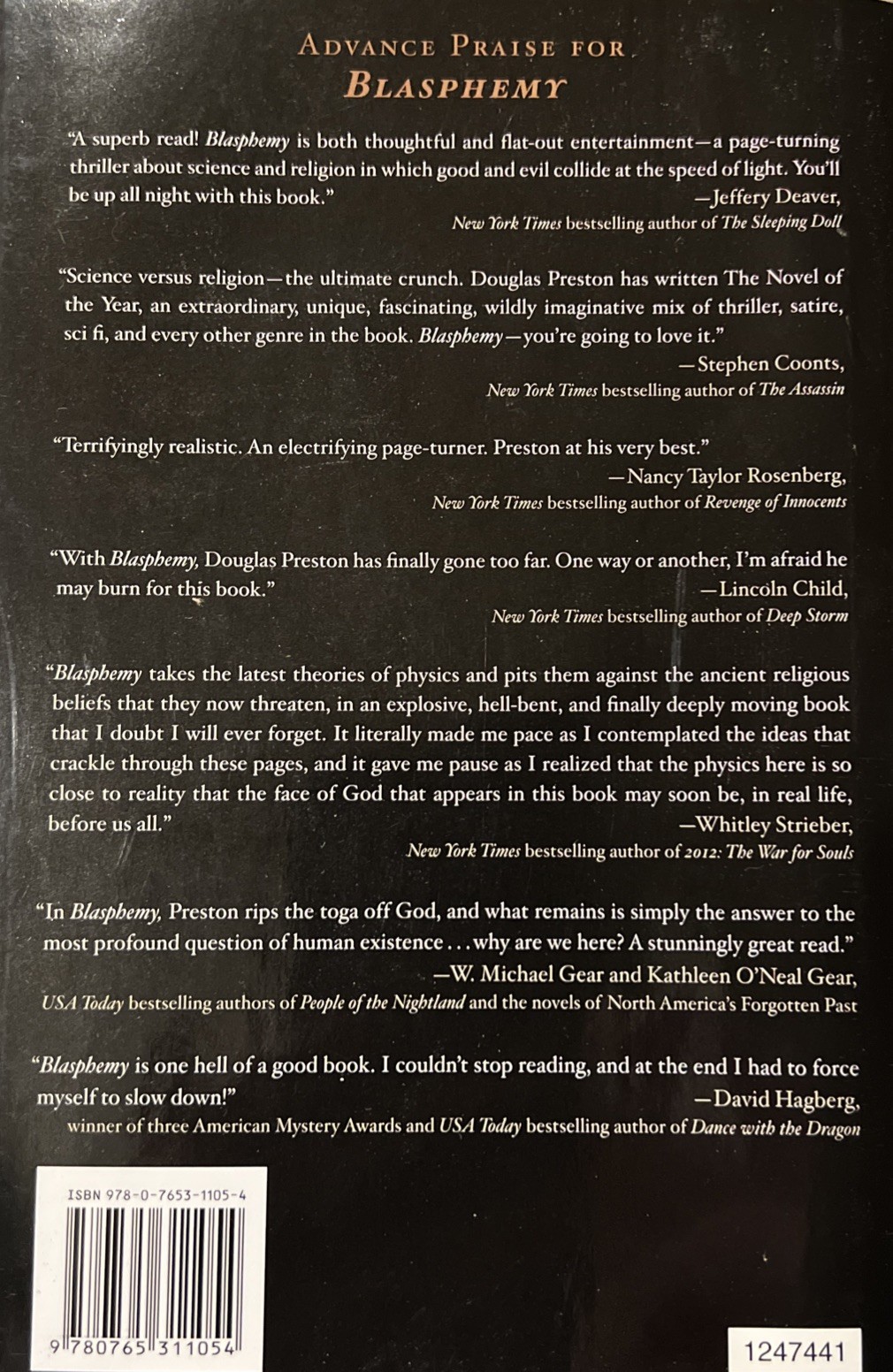 Blasphemy by Douglas Preston (Hardcover)