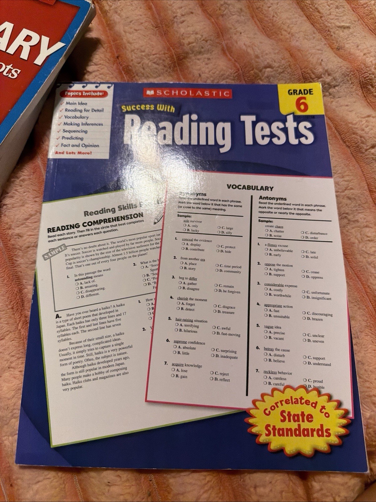 Scholastic Success With Reading Tests, Grade 6 (Scholastic Success with W – GOOD