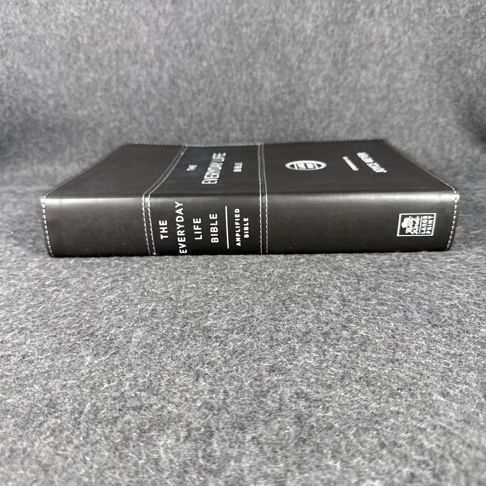The Everyday Life Bible Large Print Joyce Meyer Black Leatherluxe Amplified, Box