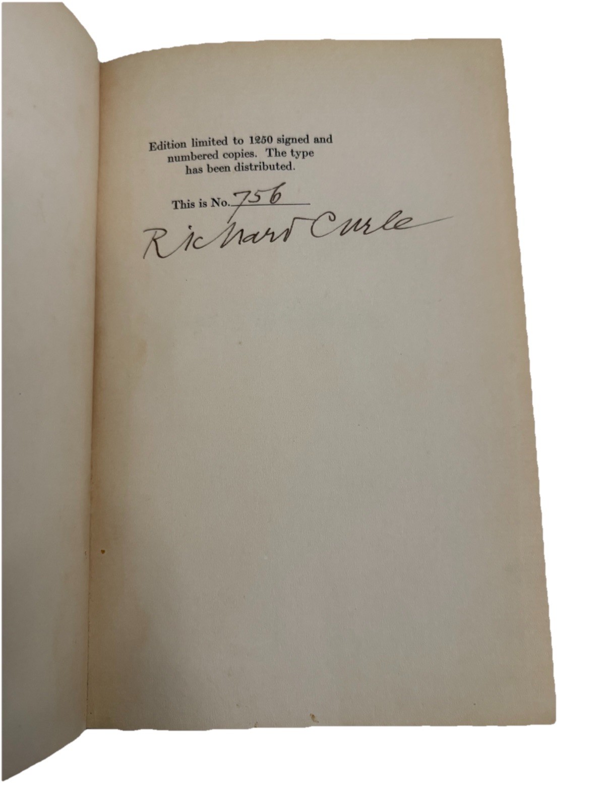 Collecting American First Editions Richard Curle 1930 Signed Limited 1250