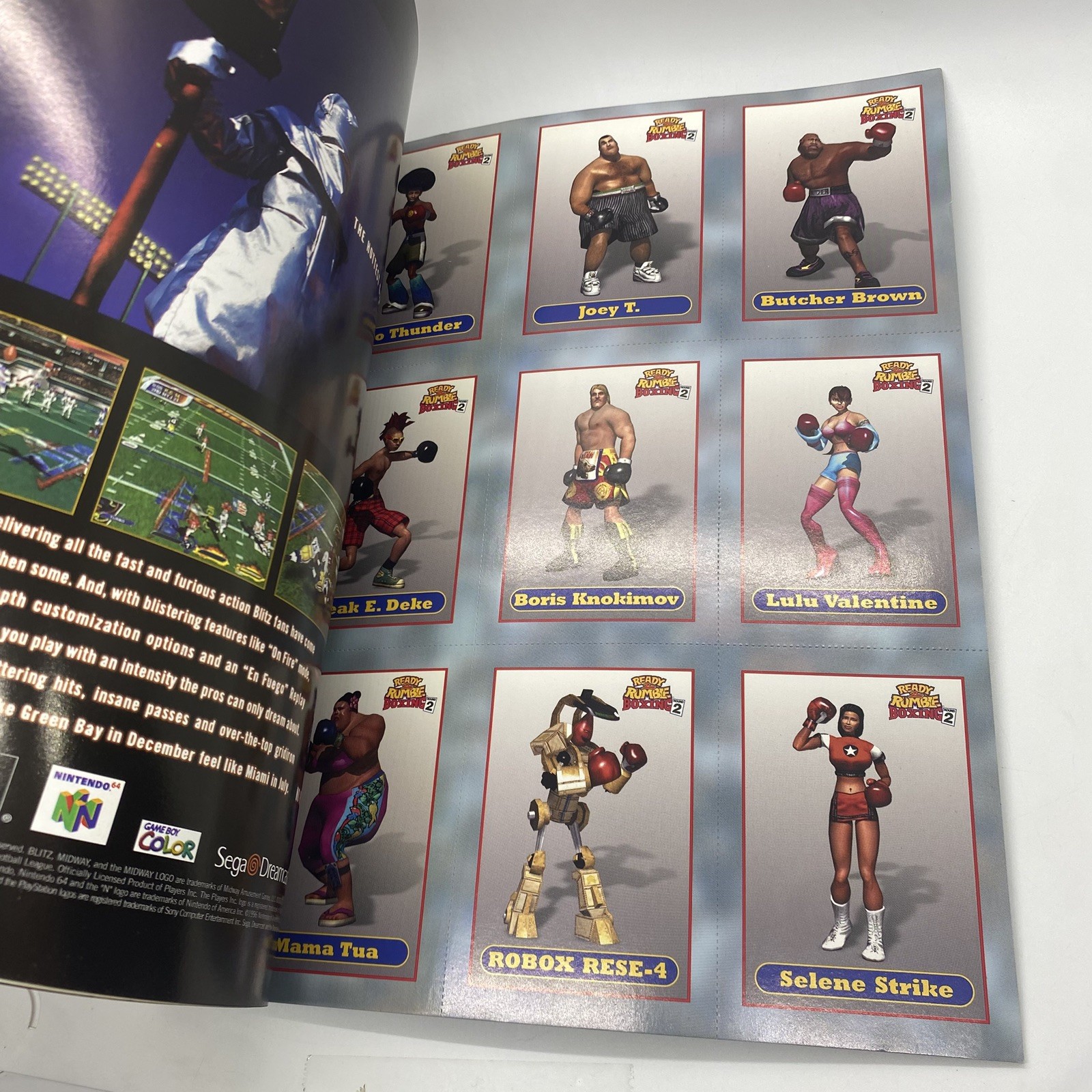 Ready 2 Rumble Boxing Round 2 Strategy Guide Stickers & Cards Toys R Us Edition