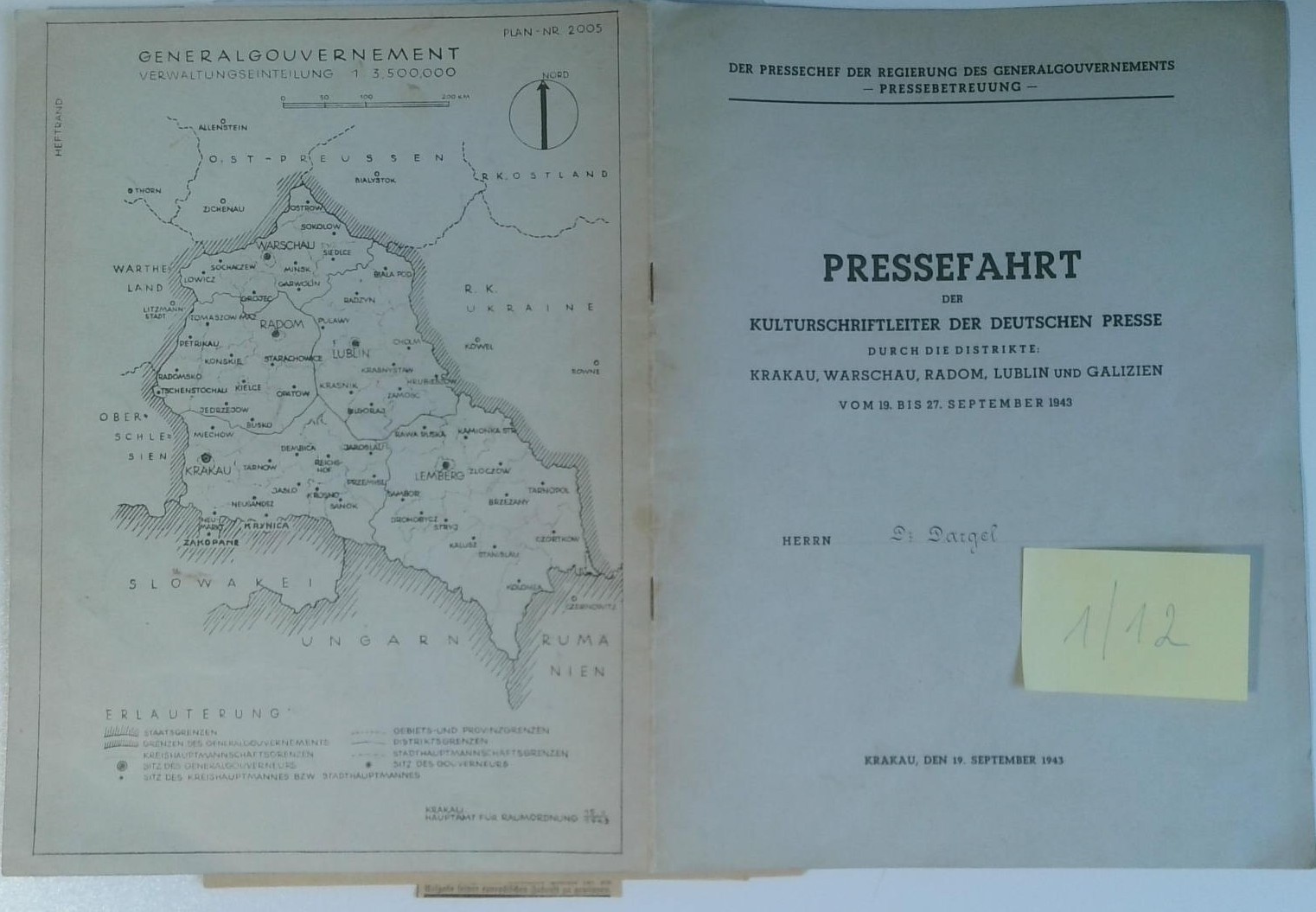 Umfassendes Konglomerat des Bevollmächtigten des Generalgouverneurs ca.1933-1944
