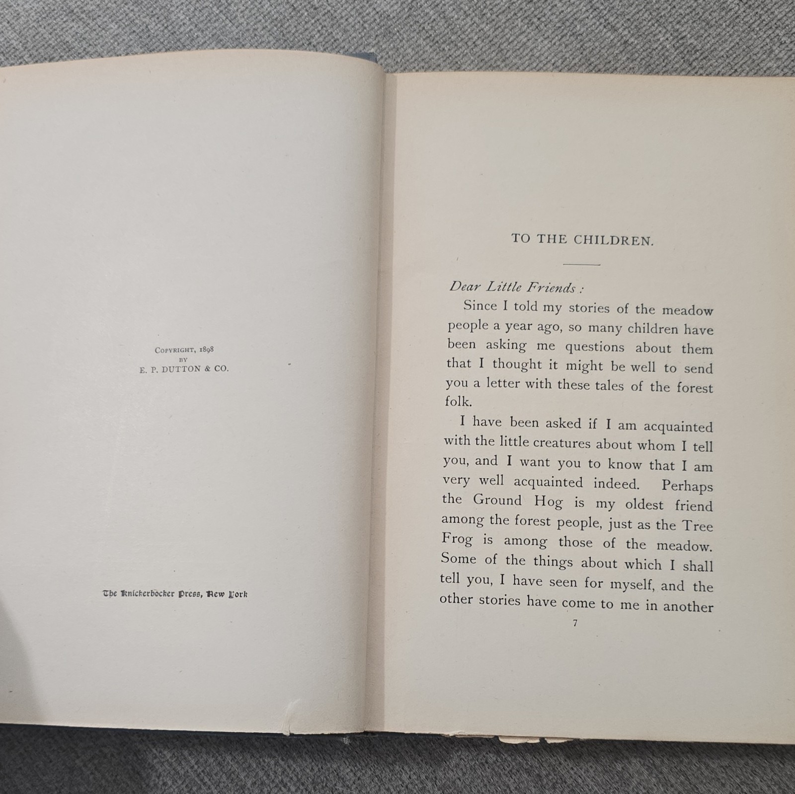 Clara D. Pierson Among the Forest People 1898 Dutton HC Illus New York