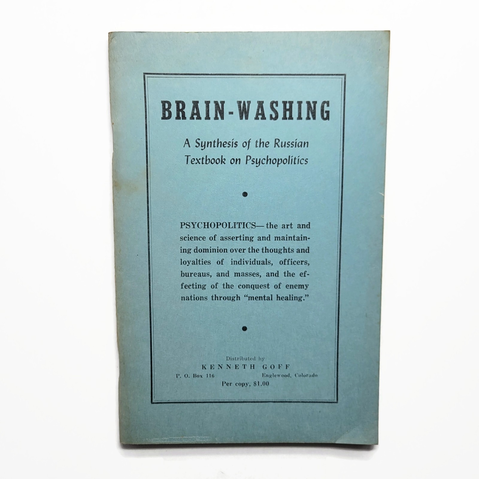 Vintage 1950s Brain Washing Russian Propaganda Cold War Politics Education Book