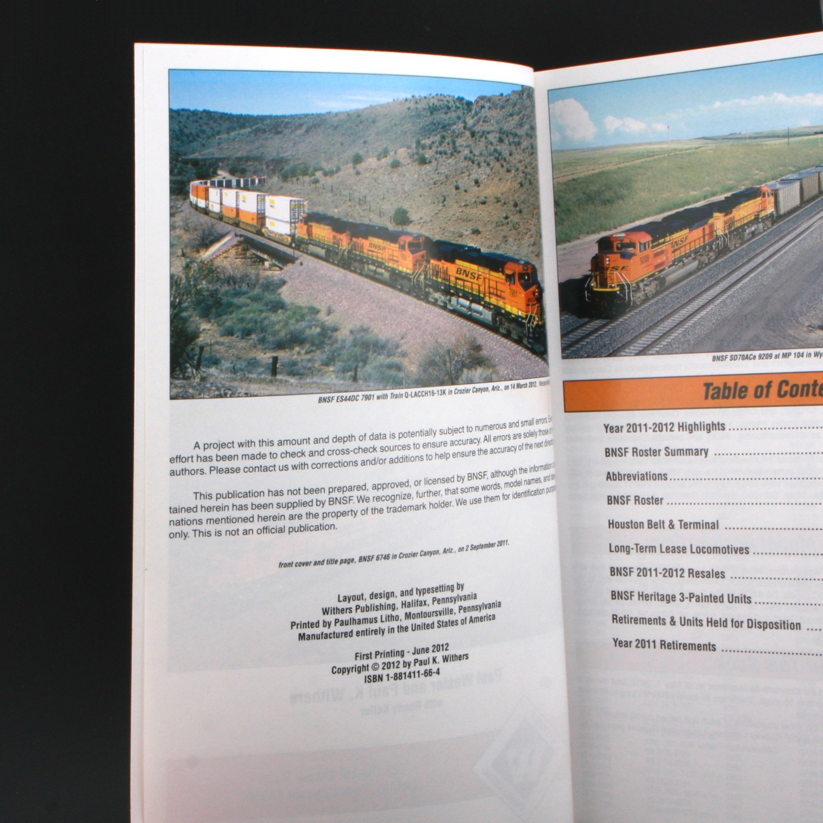 BNSF Railway Locomotive Directory 2011-2012 Softcover Book by Paul Wester