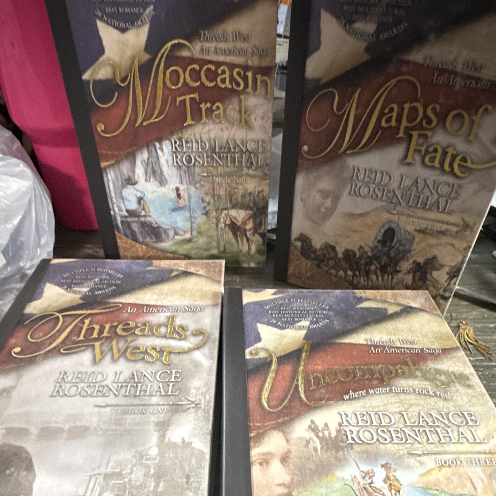 Threads West Series Books 1-4 Lot Reid Lance Rosenthal SIGNED Limited Edition